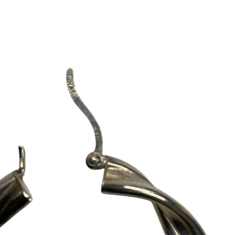 Sterling Silver Chunky Twisted Statement Hoop Ear… - image 6